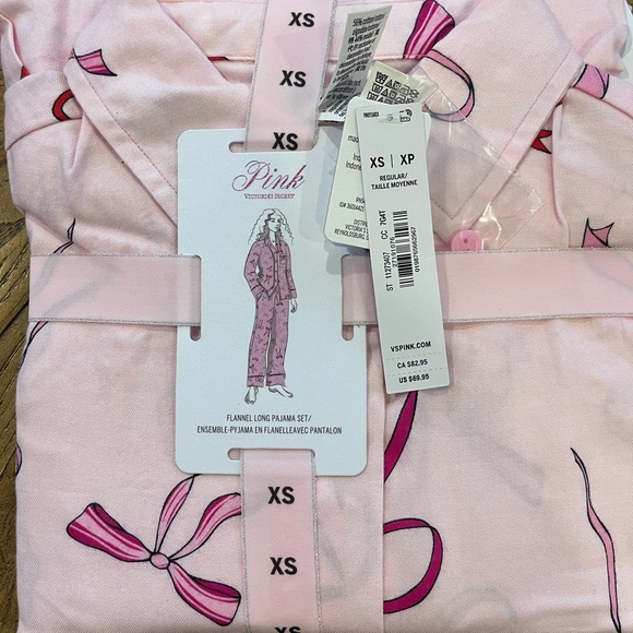 Victoria's Secret Pink Bow Print Pajama Set - Picture 2 of 3